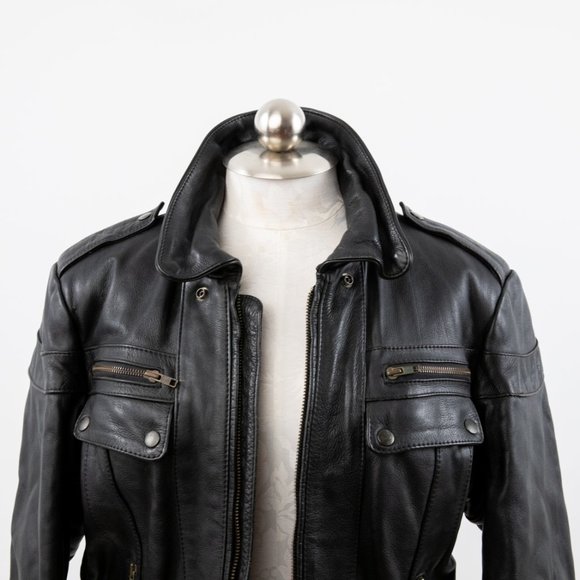 Vintage Harley Davidson Leather Biker Jacket Black - Picture 10 of 14